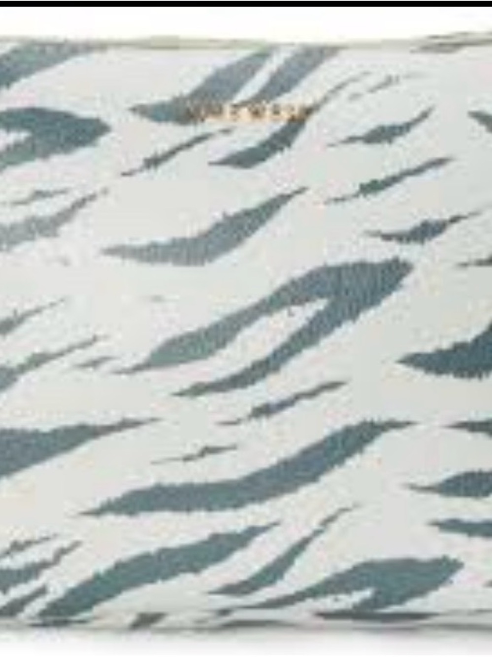 Animal-Print White & Gray Cosmetic Pouch by Unknown
